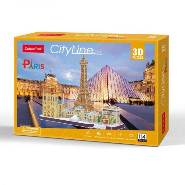 CUBICFUN CITY LINE PUZZLE 3D PARIS (114 PIEZAS) - IRION Juguetería -  CUBICFUN CITY LINE PUZZLE 3D PARIS (114 PIEZAS) - IRION Juguetería -